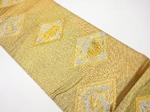 佐賀錦菱に鳳凰・菊桐模様織出し袋帯